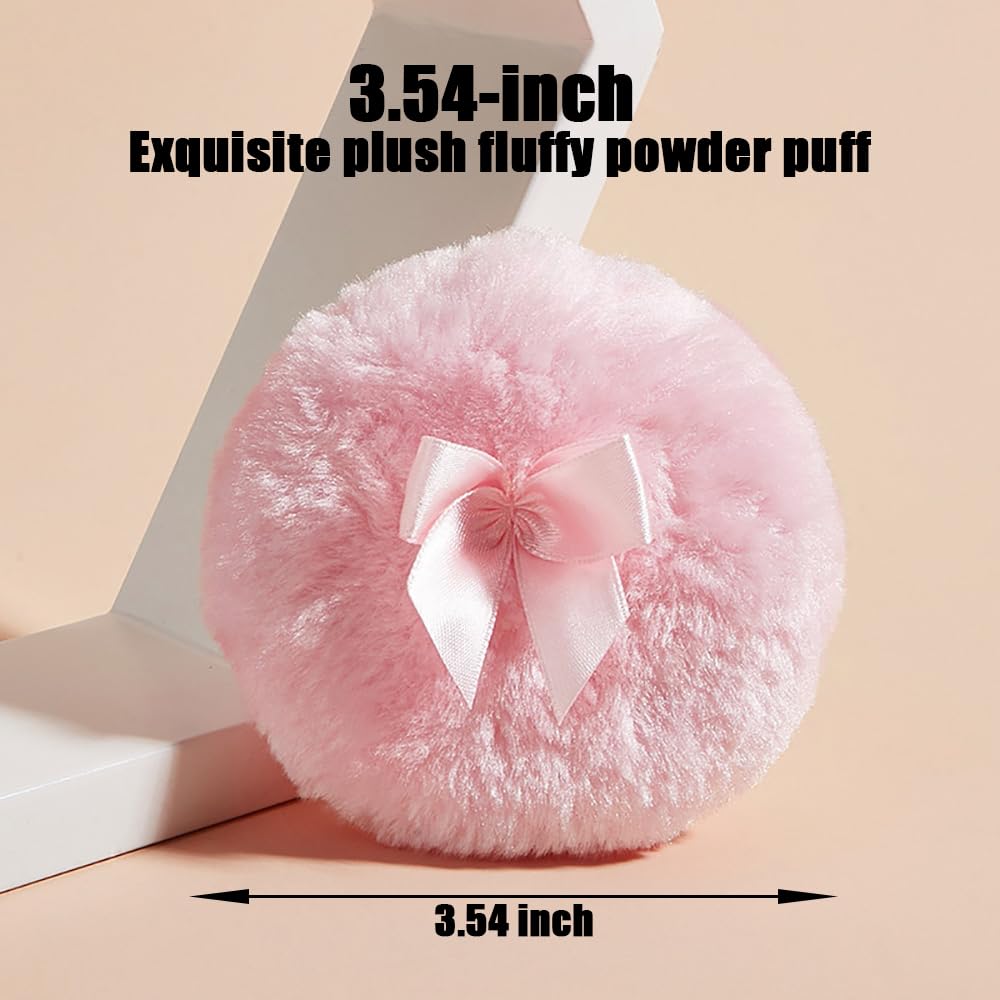Refillable Glass Powder Jar with 3.5" Puff – Makeup & Body Powder Container